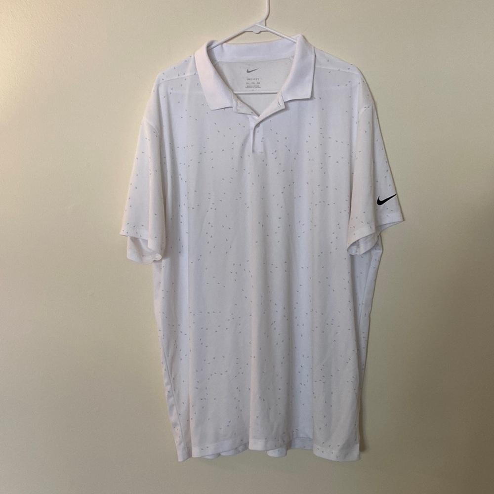 White Nike dri-fit golf polo, XXL